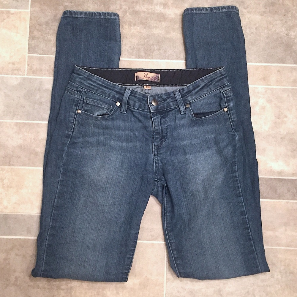PAIGE Peg Skinny Dark Wash Denim Jeans 26